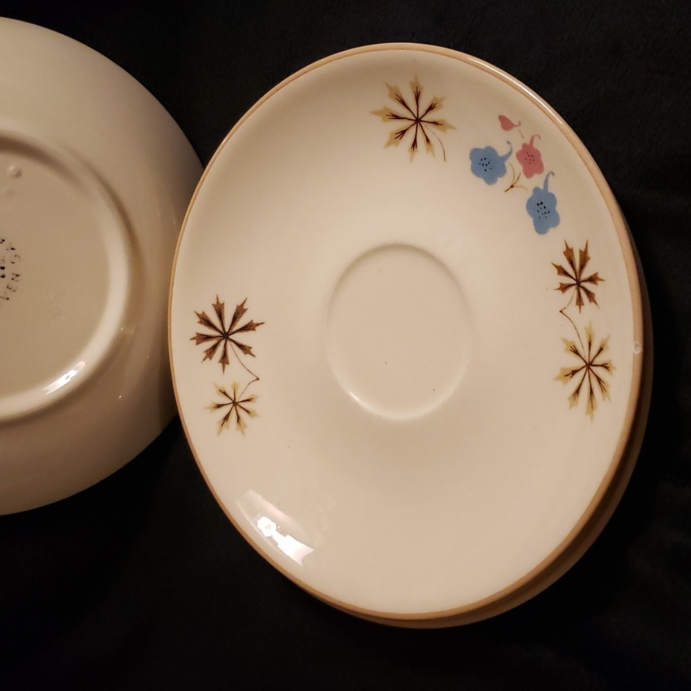 3 Larkspur Saucers by Fraciscan
